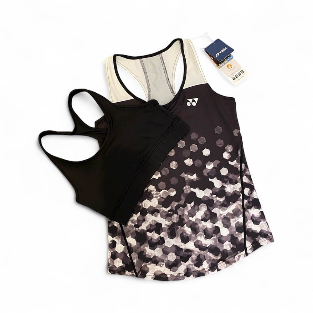 Yonex Women's Black Tank with Sports Bra